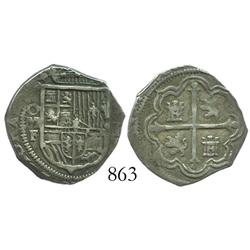 Mexico City, Mexico, cob 1 real, Philip III, assayer F.
