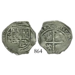 Mexico City, Mexico, cob 1 real, 1607F.