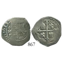 Mexico City, Mexico, cob 1 real, 1611/0F.