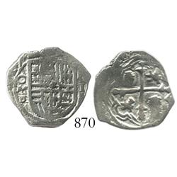 Mexico City, Mexico, cob 1 real, 1627D.