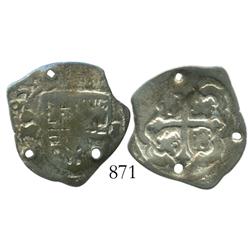 Mexico City, Mexico, cob 1 real, 1633D, very rare.