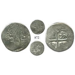 Mexico City, Mexico, cob 1 real, 1660(P), very rare.