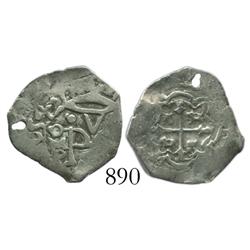 Mexico City, Mexico, cob 1/2 real, (1)654P.