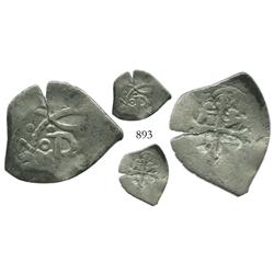 Mexico City, Mexico, cob 1/2 real, (16)67(G), posthumous Philip IV, very rare.