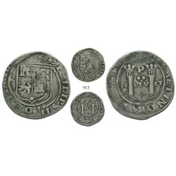 Lima, Peru, 2 reales, Philip II, assayer Rincon, motto as PL-VSV-LT, rare.