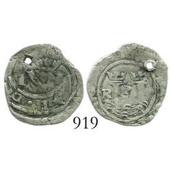 Lima, Peru, 1/2 real, Philip II, assayer Rincon.