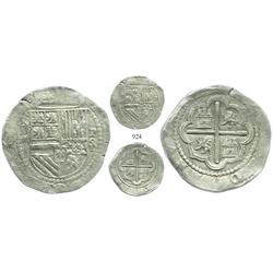 Lima, Peru, cob 4 reales, Philip II, assayer Diego de la Torre, *-iiii to left, P-oD/X to right, ver