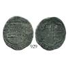 Image 1 : Lima, Peru, cob 2 reales, Philip II, assayer Diego de la Torre, *-ii to left, (P)-oD/X to right, rar