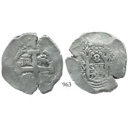 Lima, Peru, cob 8 reales, 1727M.