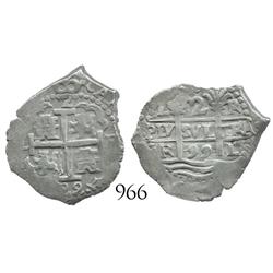 Lima, Peru, cob 2 reales, 1699R.