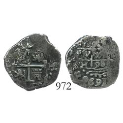 Lima, Peru, cob 1 real, 1696H.