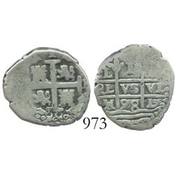 Lima, Peru, cob 1 real, 1698H.