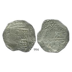 Potosi, Bolivia, cob 8 reales, (1)619T, scarce as non-salvage.