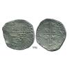 Image 1 : Potosi, Bolivia, cob 8 reales, (16)22(T), quadrants of cross transposed, scarce as non-salvage.