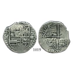 Potosi, Bolivia, cob 4 reales, Philip III, (1617)M.