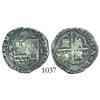 Image 1 : Potosi, Bolivia, cob 1 real, Philip II, assayer M, rare.