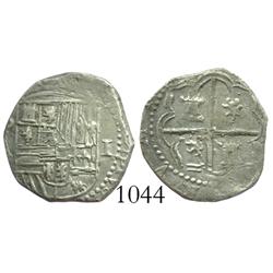 Potosi, Bolivia, cob 1 real, Philip II, assayer A.