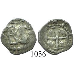 Potosi, Bolivia, cob 1/2 real, Philip IV, type with no date nor assayer nor mintmark.