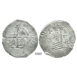 Potosi, Bolivia, cob 8 reales, 1661E.