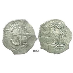 Potosi, Bolivia, cob 8 reales, 1669E.