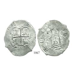 Potosi, Bolivia, cob 8 reales, 1675E.