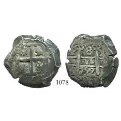Potosi, Bolivia, cob 8 reales, 1752q.