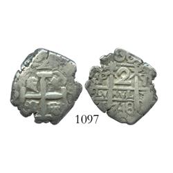 Potosi, Bolivia, cob 2 reales, 1748q.