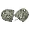 Image 1 : Potosi, Bolivia, cob 1 real, 1657E.
