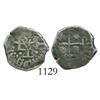 Image 1 : Potosi, Bolivia, cob 1/2 real, (1656), one-year type with cross-backed monogram.