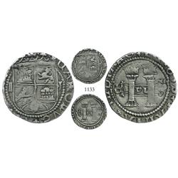 Santo Domingo, Dominican Republic, 2 reales, Charles-Joanna, assayer F to right (rotated), very rare