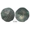 Image 1 : Santo Domingo, Dominican Republic, copper 4 maravedis, Charles-Joanna, assayer F, with anchor counte