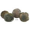 Image 1 : Lot of 4 Santo Domingo, Dominican Republic, copper 4 maravedis, Charles-Joanna, assayer F or oF.