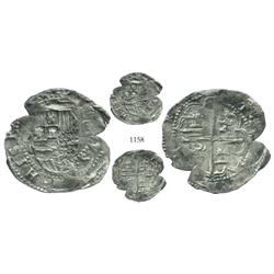 Panama, cob 2 reales, Philip II, assayer oB, extremely rare.