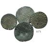 Image 1 : Lot of 4 copper 4 and 2 maravedis struck in Spain (Burgos and Seville) for use in the New World, Fer