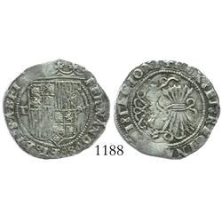 Toledo, Spain, 1 real, Ferdinand-Isabel, assayer M.