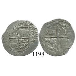 Seville, Spain, cob 1 real, 1589, assayer Gothic D.