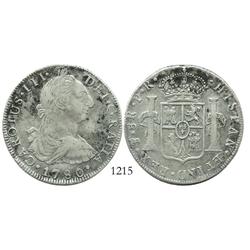 Potosi, Bolivia, bust 8 reales, Charles III, 1780/9PR.