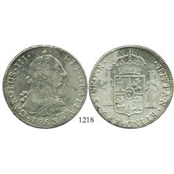 Potosi, Bolivia, bust 8 reales, Charles III, 1783PR.