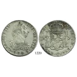 Potosi, Bolivia, bust 8 reales, Charles III, 1784PR.