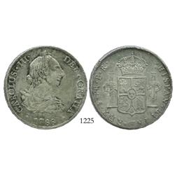 Potosi, Bolivia, bust 8 reales, Charles III, 1788PR.