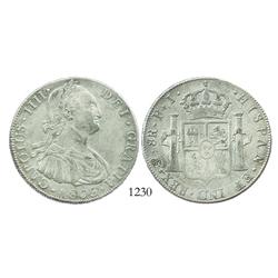 Potosi, Bolivia, bust 8 reales, Charles IV, 1805PJ.