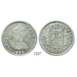 Potosi, Bolivia, bust 4 reales, Charles III, 1773JR.