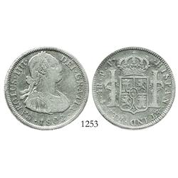 Potosi, Bolivia, bust 4 reales, Charles IV, 1802PP.