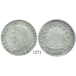 Potosi, Bolivia, 4 soles, 1857FJ, encapsulated ICG AU-53.