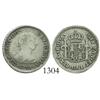 Image 1 : Santiago, Chile, bust 1 real, Charles IV transitional (bust of Charles III, ordinal IIII), 1791DA.