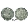 Image 1 : Bogota, Colombia, bust 1 real, Ferdinand VII (bust of Charles IV), 1812JF.