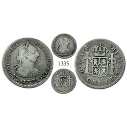 Popayan, Colombia, bust 1/2 real, Charles III, 1774JS.