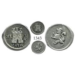Bogota, Colombia, 1/4 real, Ferdinand VII, 1816.