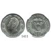 Image 1 : Ecuador, clad steel 1 sucre, 1980, encapsulated NGC AU-58.