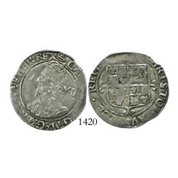 London, England, shilling, Charles I (Tower mint, 1625-43), triangle-in-circle mintmark (1641-3).